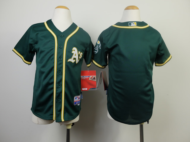 Youth Oakland Athletics Blank Green MLB Jerseys->youth mlb jersey->Youth Jersey